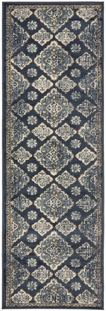 Oxford 434 Navy Runner Rug