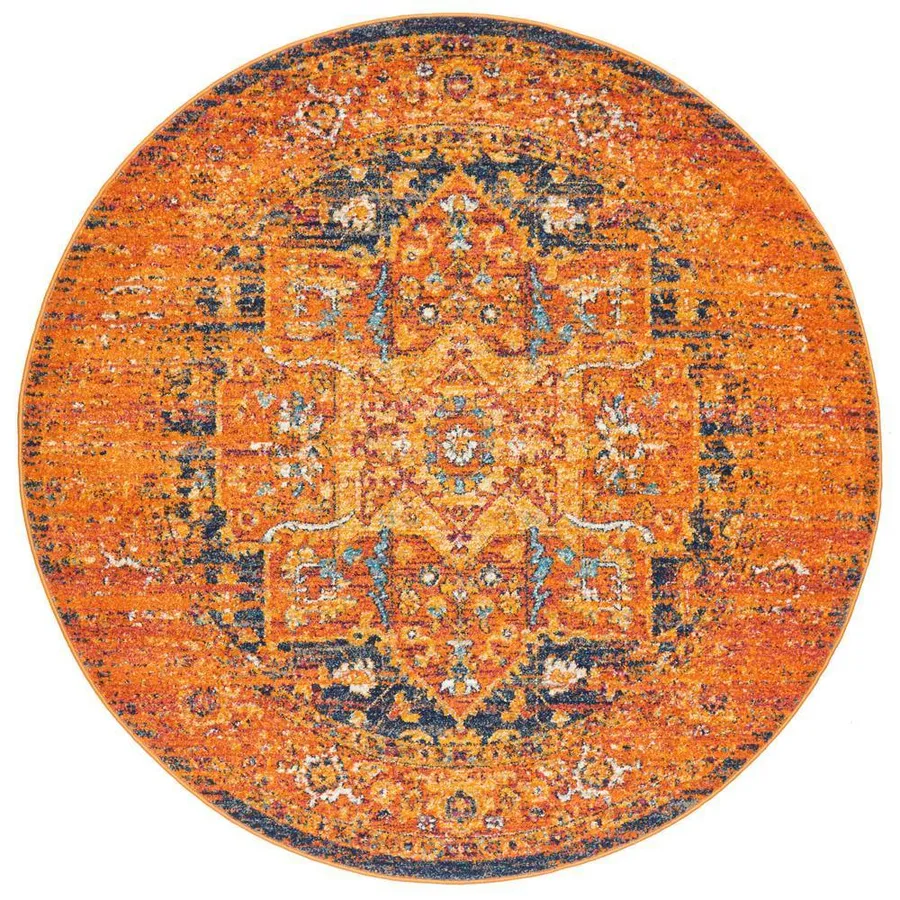 Radiance 400 Rust Round Rug