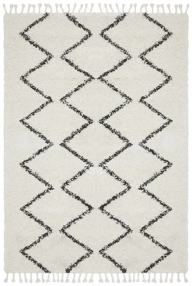 Saffron 11 White Rug