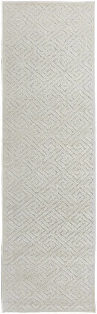 York Alice Natural White Runner Rug