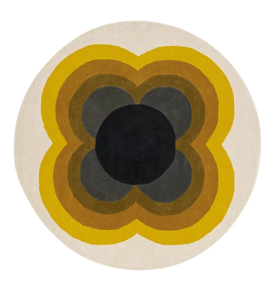 Orla Kiely Sunflower Yellow 060006 Round