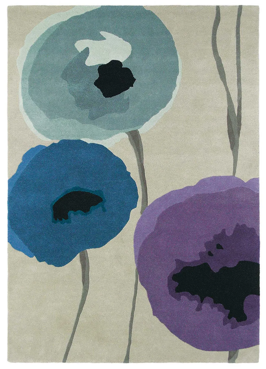 Sanderson Poppies Ind Purp