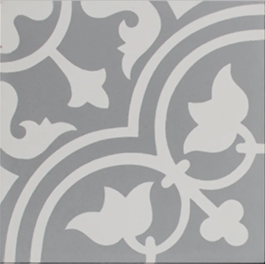 Tudor Grey and White Encaustic Cement tile