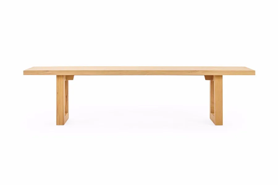 Bronte Natural Coastal Bench, Solid Oak, by Lounge Lovers