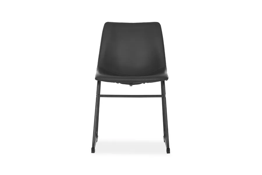 Apollo Urban Industrial Dining Chair, Black, by Lounge Lovers