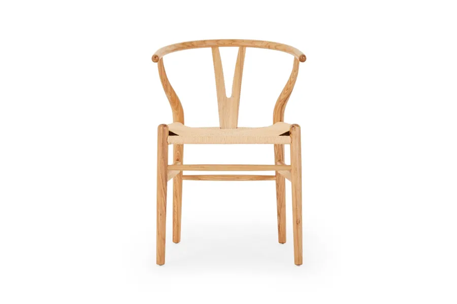 Ark Wishbone Dining Chair, Natural Ash Oak, by Lounge Lovers
