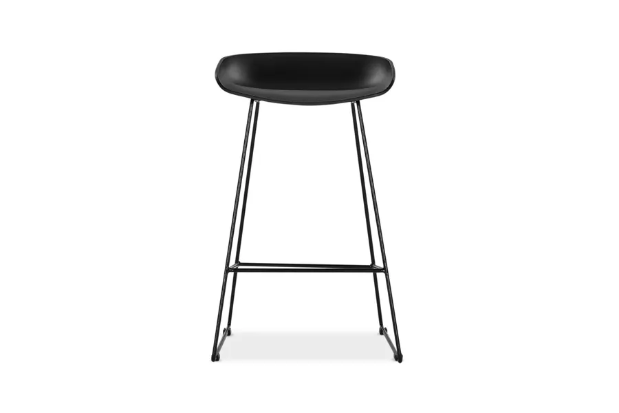 Taylor 65cm Urban Industrial Bar Stool, Black, by Lounge Lovers