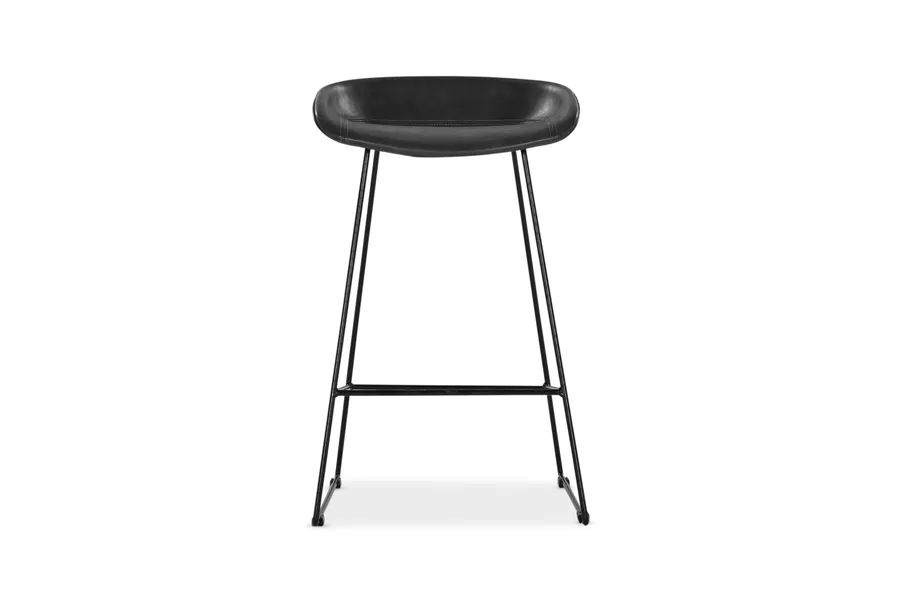 Taylor 65cm Urban Industrial Bar Stool, Dark Grey, by Lounge Lovers