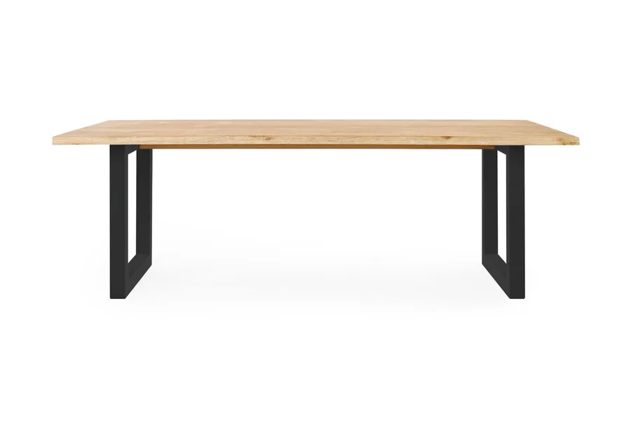 Bronte Brushed 220cm Coastal Dining Table Solid American Timber Oak, by Lounge Lovers