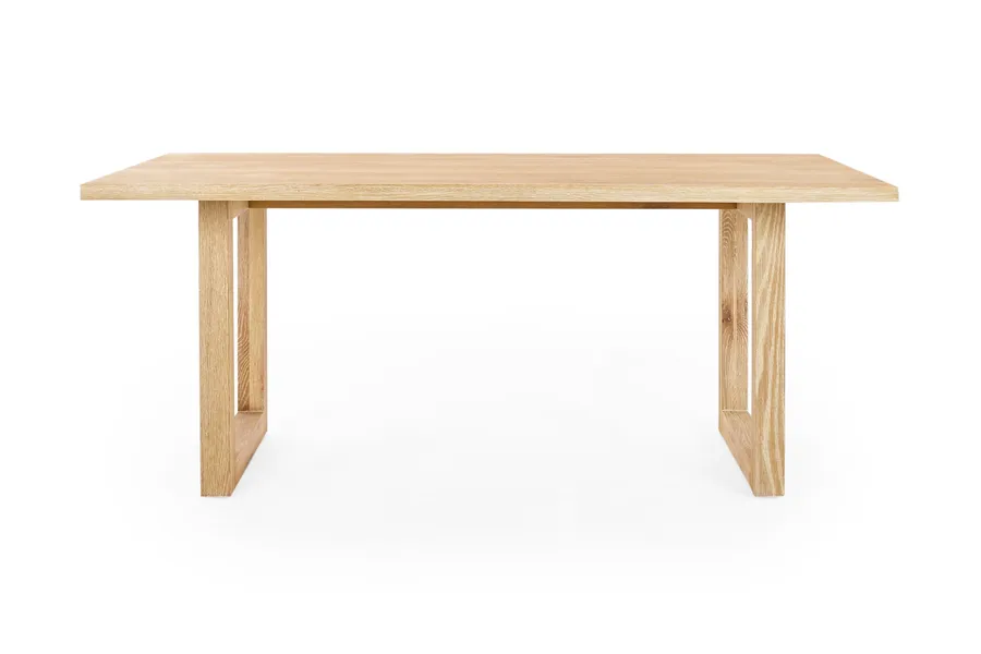 Bronte Brushed 180cm Coastal Dining Table, Solid American Timber Oak, by Lounge Lovers