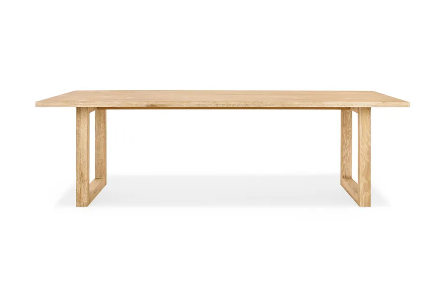 Bronte Brushed 270cm Coastal Dining Table, Solid American Timber Oak, by Lounge Lovers