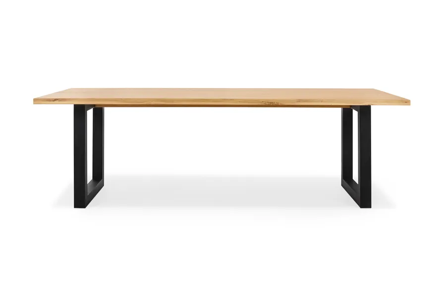 Bronte Natural 270cm Coastal Dining Table Solid American Timber Oak, by Lounge Lovers