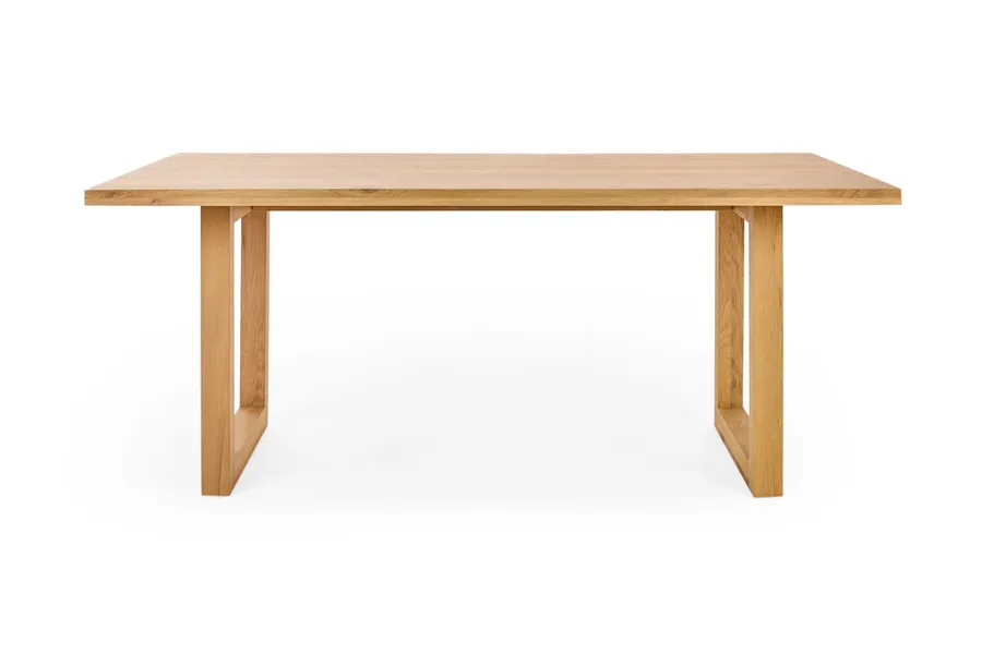 Bronte Natural 180cm Coastal Dining Table, Solid American Timber Oak, by Lounge Lovers