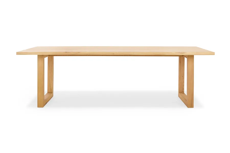 Bronte Natural 270 cm Coastal Dining Table, Solid American Timber Oak, by Lounge Lovers