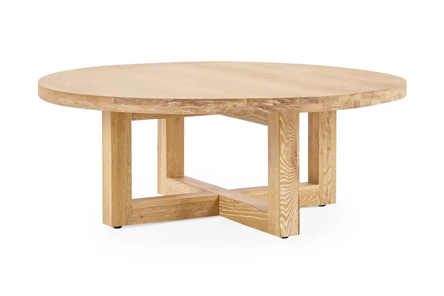 Bronte Brushed Coastal Coffee Table, Solid Oak, by Lounge Lovers