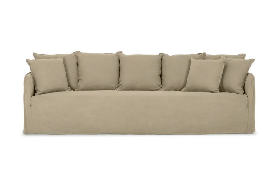 Bronte Coastal 4 Seat Sofa, Green Fabric, by Lounge Lovers