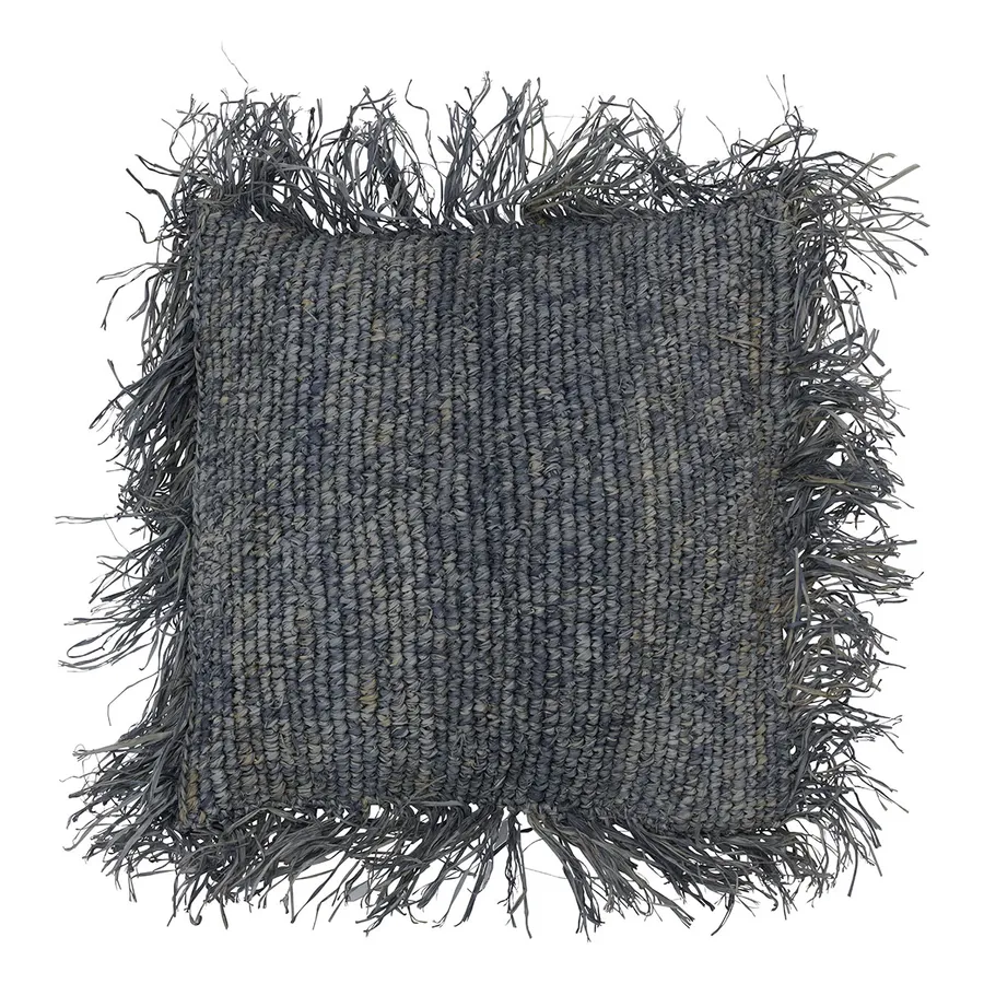 Raffia Cushion Cover 50x50cm in Grey