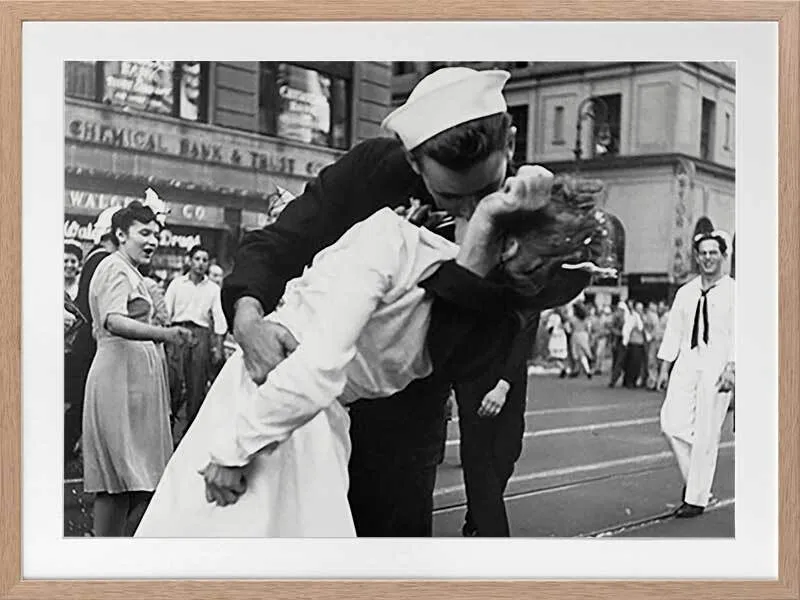 Kissing Sailor Framed Art Print