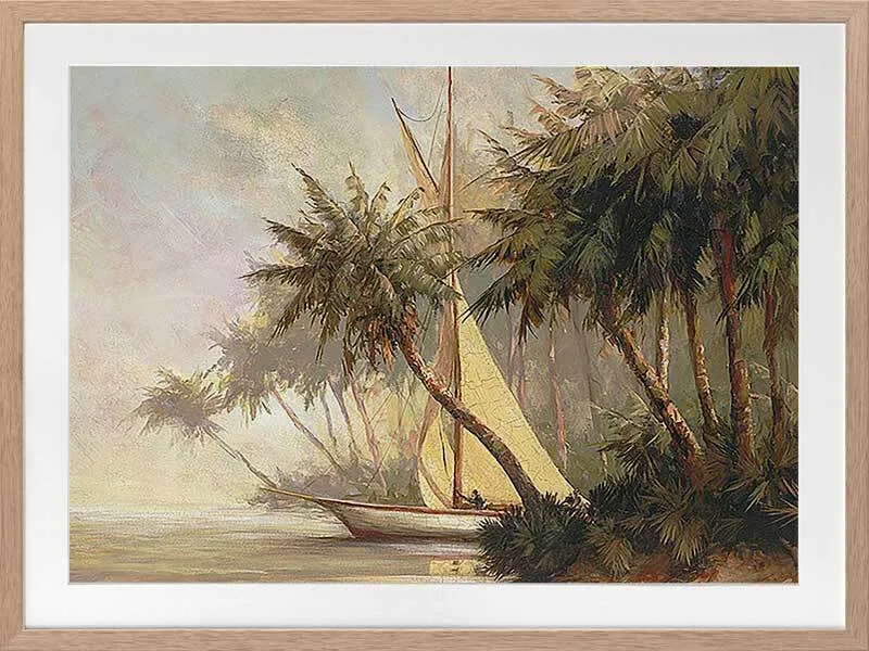 Bay of Palms Framed Art Print