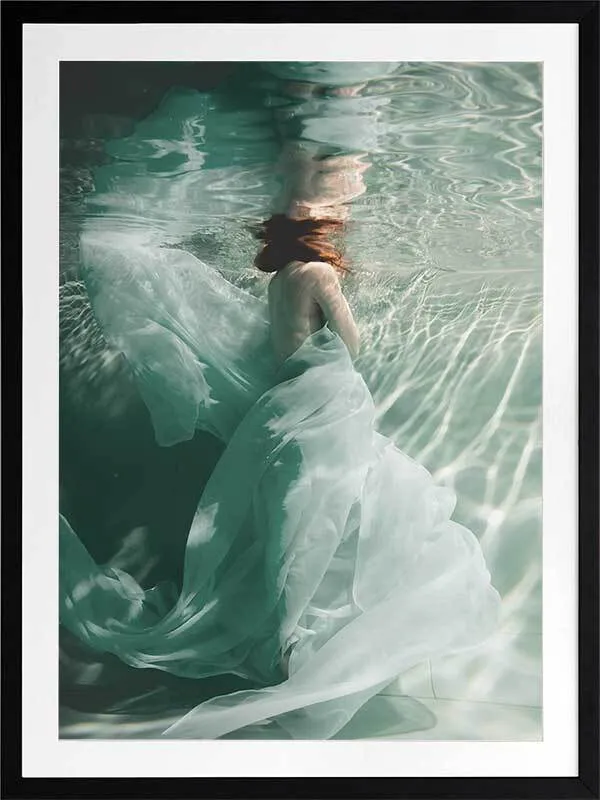 The Underwater Ball Framed Art Print