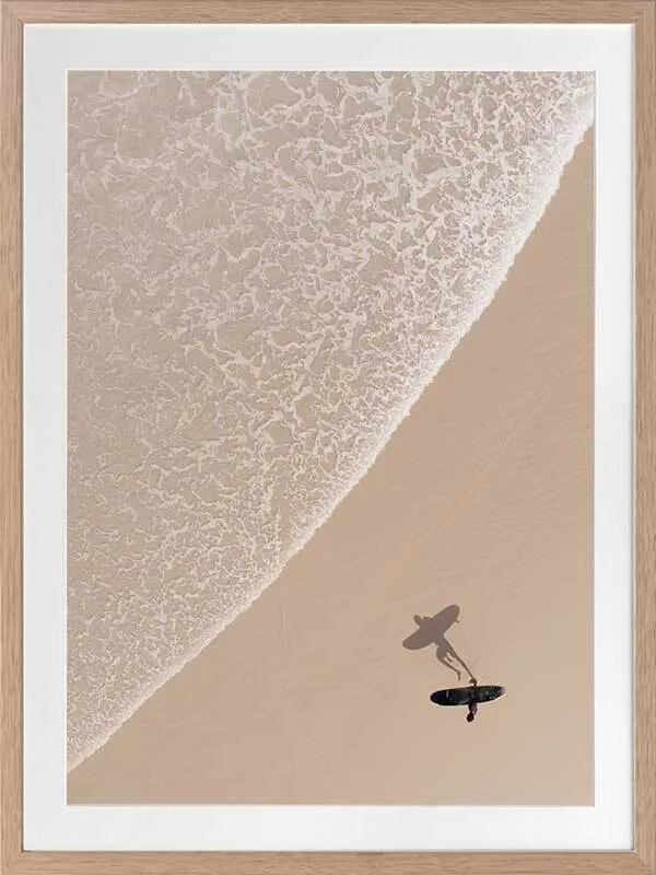 Solitary Surfer Framed Art Print