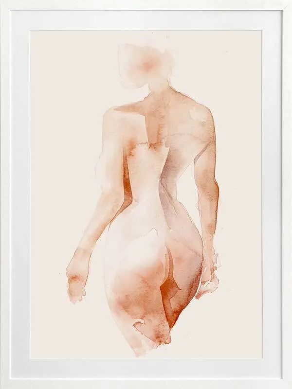 Flawless Female Peach I Framed Art Print
