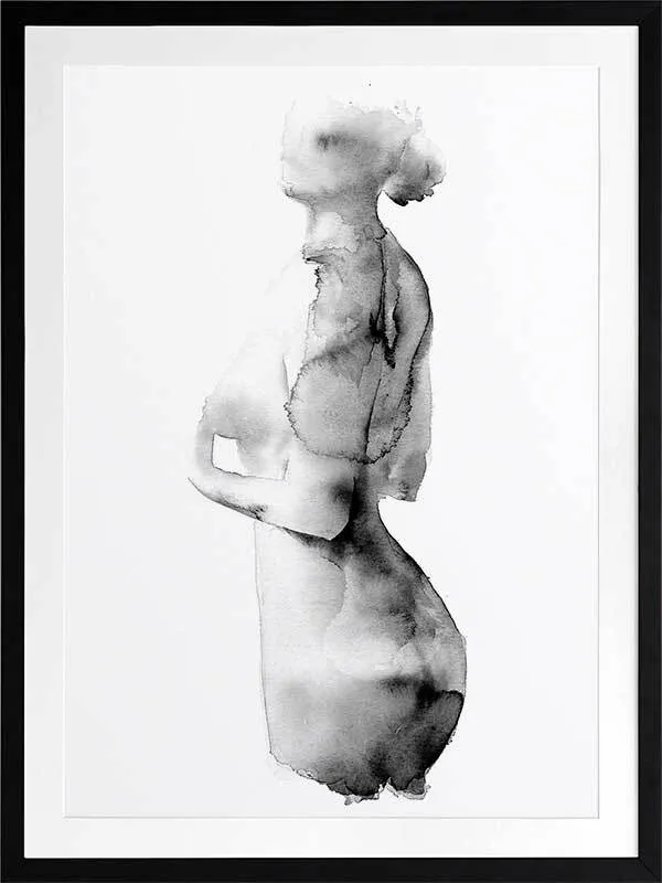 Flawless Female Charcoal II Framed Art Print