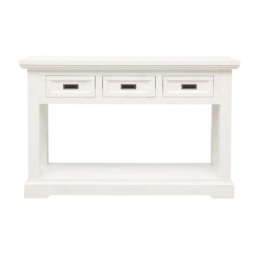 Hamptons Console Table 175cm Drawer in Acacia White
