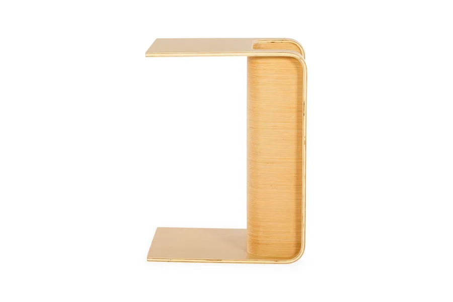 Miles Mid Century Side Table, Plywood With Oak Veneer, by Lounge Lovers