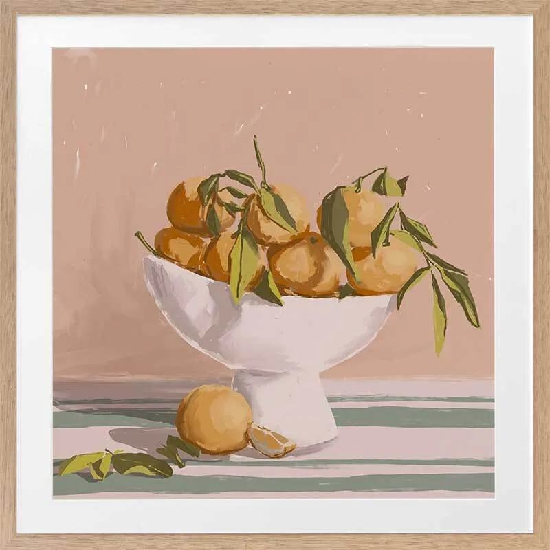 Bowl of Oranges Framed Art Print