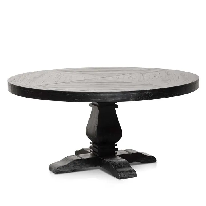 Kara 1.6m Round Dining Table - Full Black by Interior Secrets - AfterPay Available