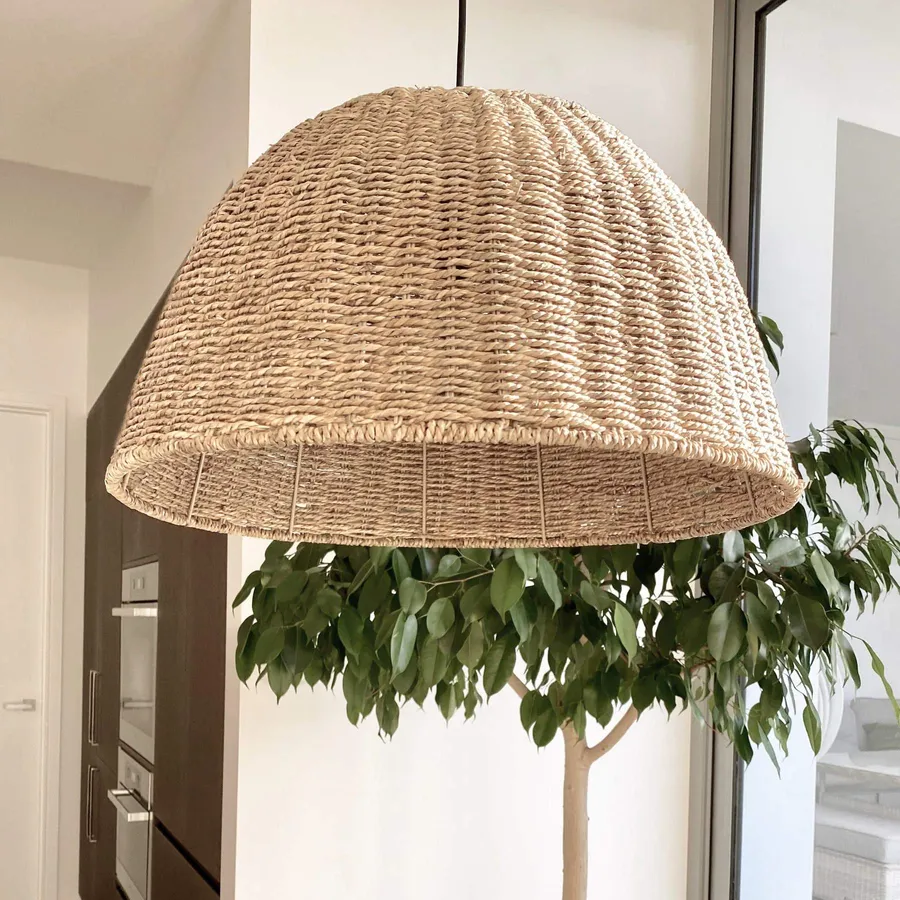 Dome Pendant Light Natural Rope - The Villa