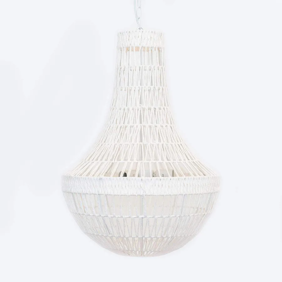 White Rope Empire Pendant Chandelier - Como