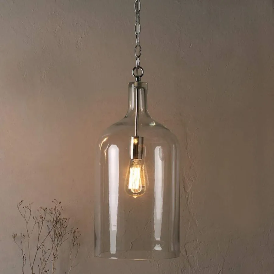 Kendal Glass Pendant Light - Chrome