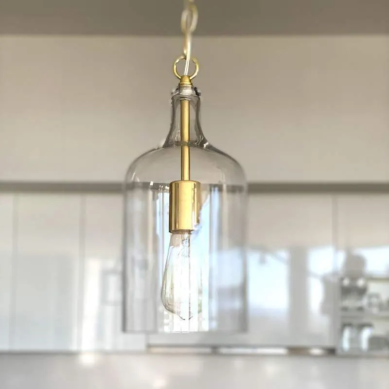 Kendal Glass Pendant Light - Gold