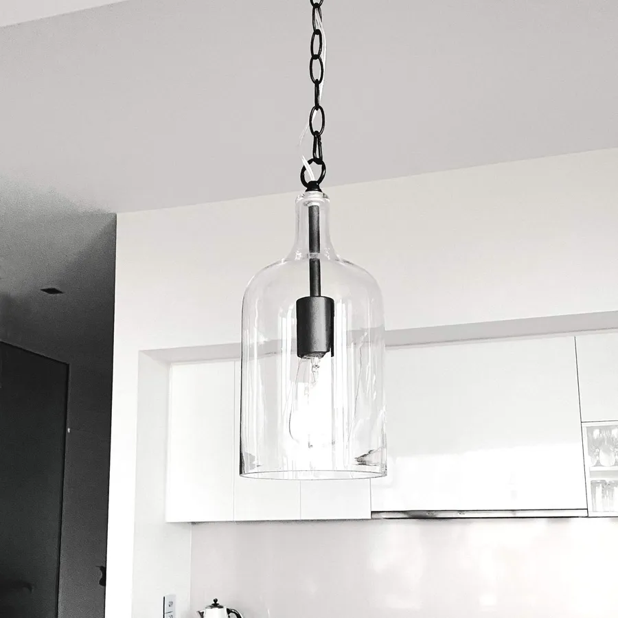 Kendal Glass Pendant Light - Black