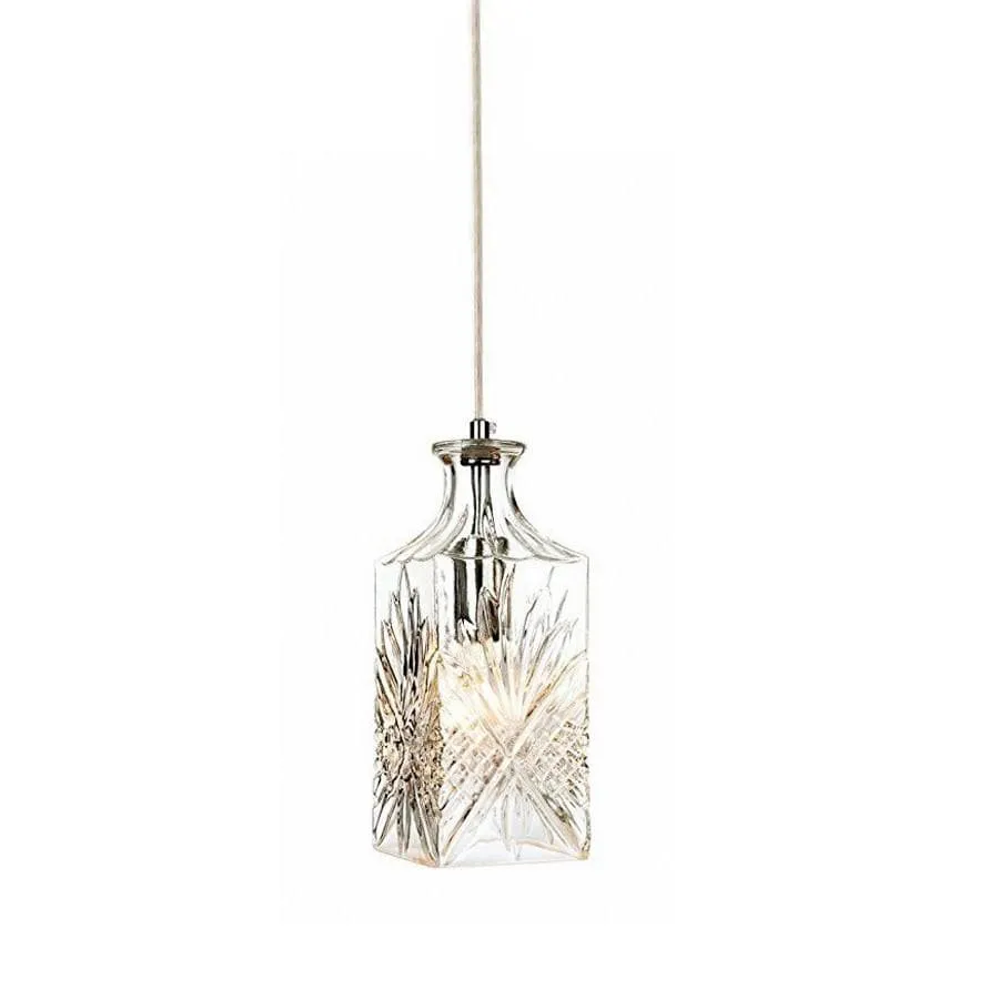 Wine Decanter Glass Pendant Light - Whisky