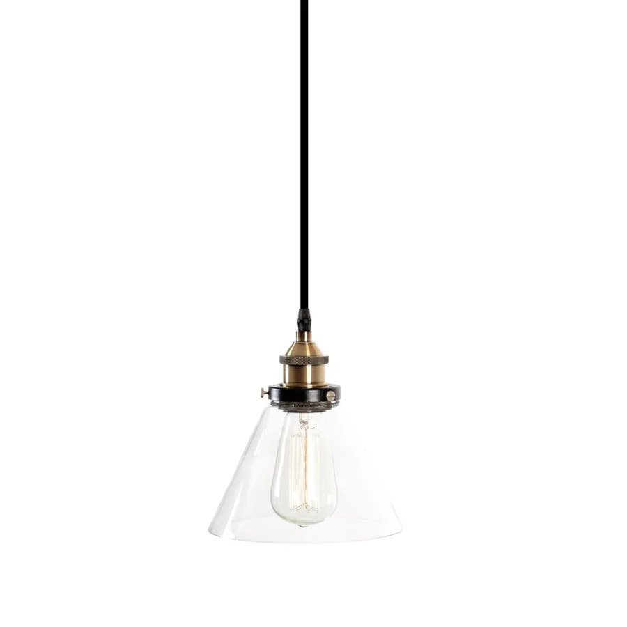 Sophie Glass Pendant Light - Brass