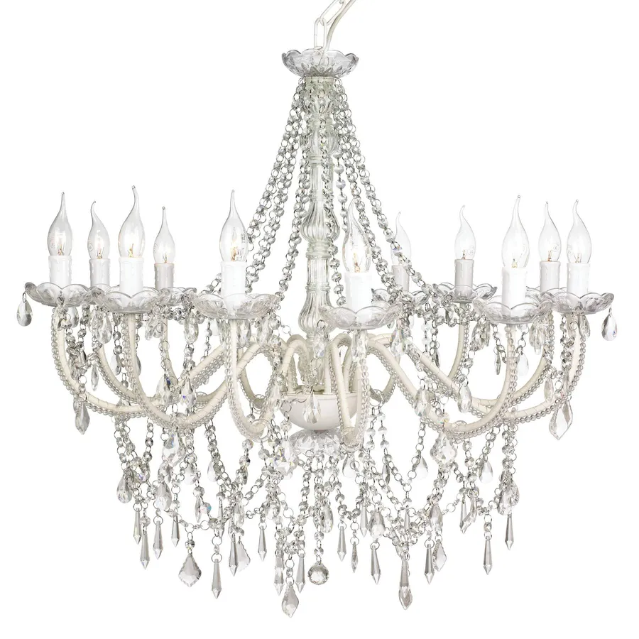 Cassie Chandelier 12 Light - Glass Crystals