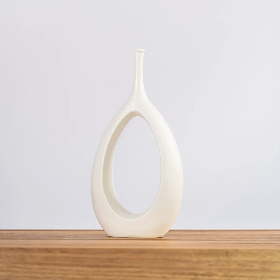Ceramic Vase - Orchid - White
