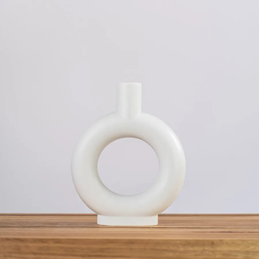 Ceramic Vase - Daisy - White