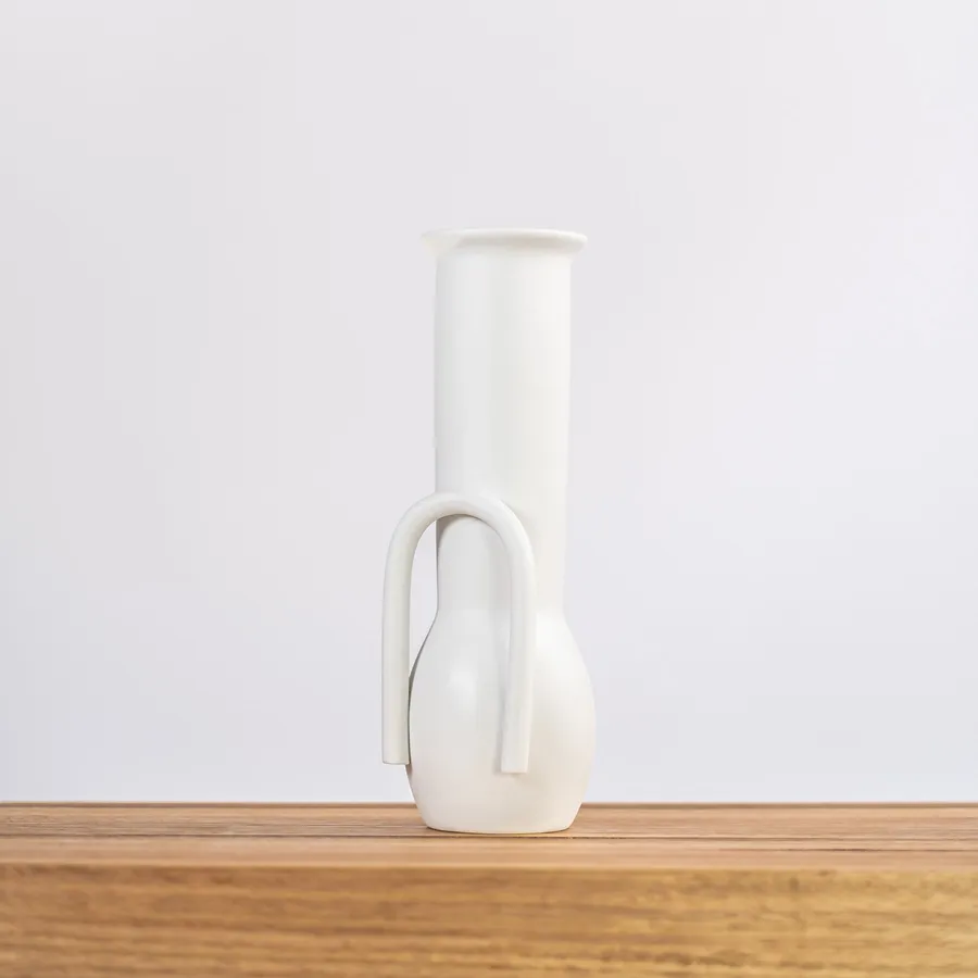 Ceramic Vase - Poppy - White