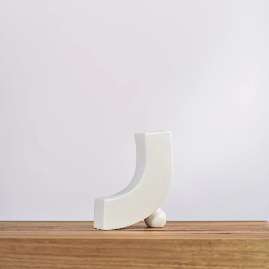Ceramic Vase - Blossom - White