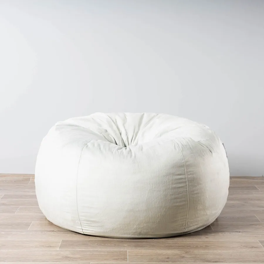 Pierre Fur Bean Bag - White Ivory