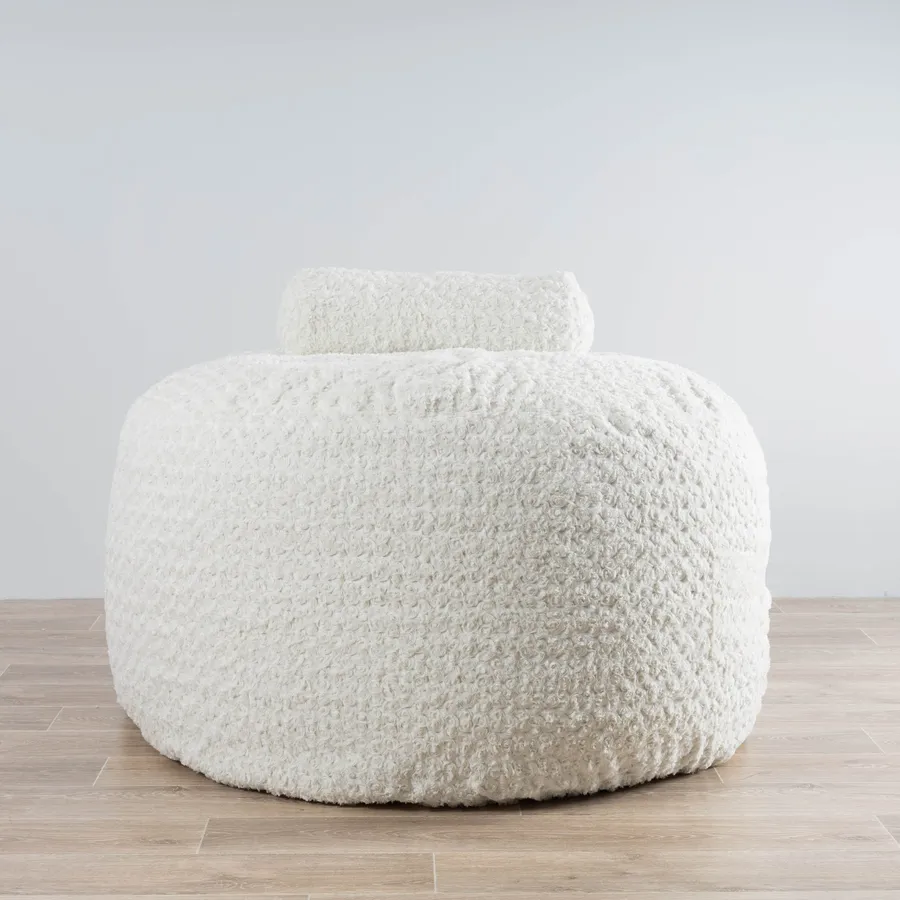 Grand Bean Bag - White - Sensory Foam Filling Included