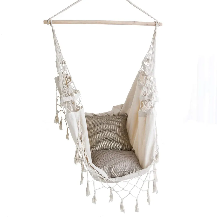Cream Hammock Hanging Chair - Aruba