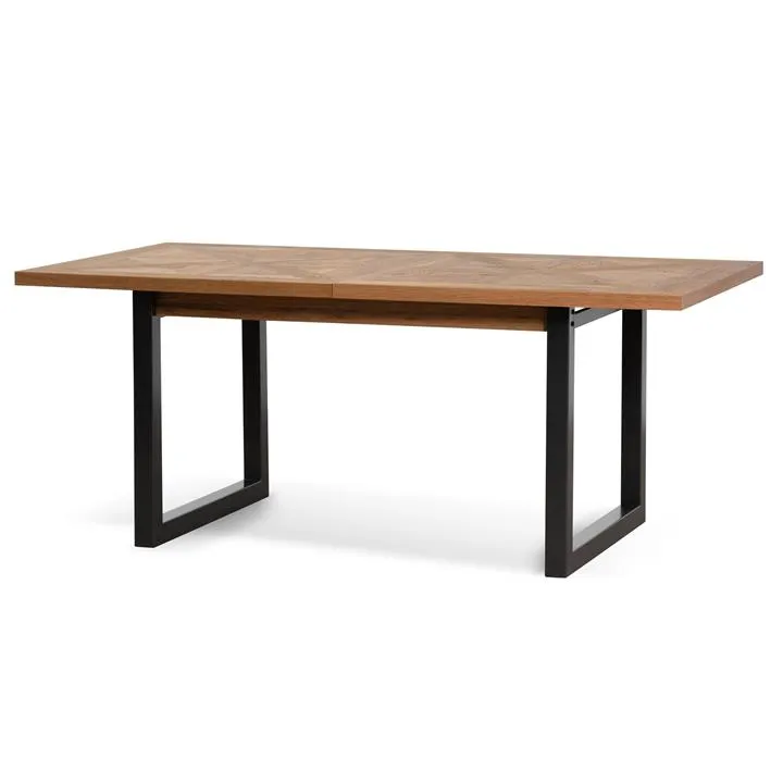 Percy 6-8 Seater Extendable Dining Table - European Knotty Oak and Peppercorn by Interior Secrets - AfterPay Available
