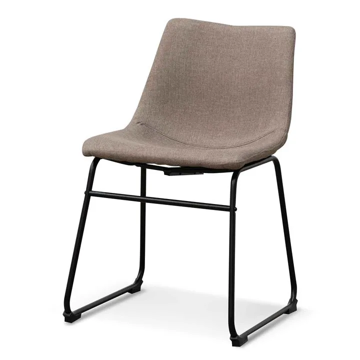 Set of 2 - Darcy Fabric Dining Chair - Brown Grey by Interior Secrets - AfterPay Available