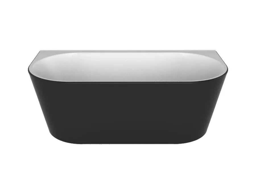 Decina Alegra Back to Wall Bath Black 1700