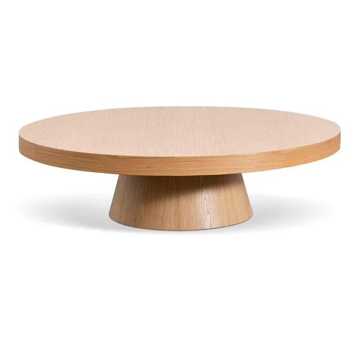 Erna 1.1m Round Coffee Table - Natural Oak by Interior Secrets - AfterPay Available